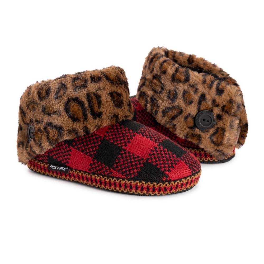 Plaid and Leopard Women's Slippers